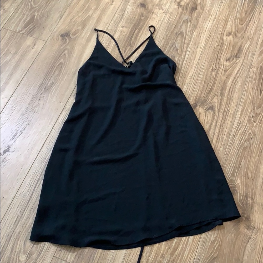 Black spaghetti strap dress